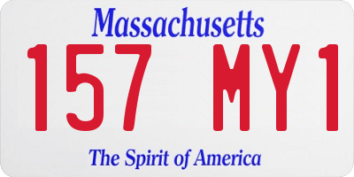 MA license plate 157MY1