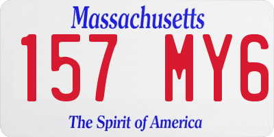 MA license plate 157MY6