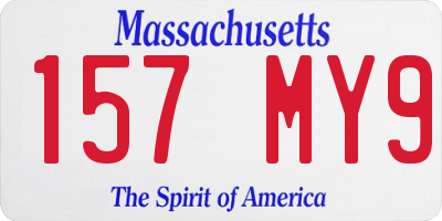 MA license plate 157MY9