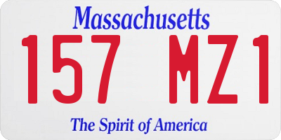 MA license plate 157MZ1