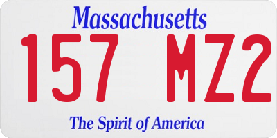 MA license plate 157MZ2