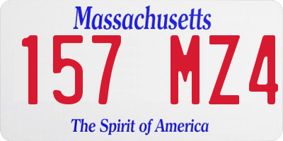 MA license plate 157MZ4