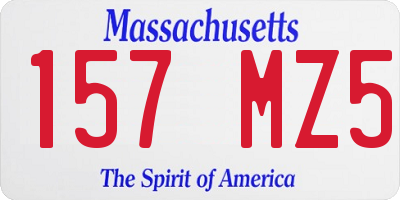 MA license plate 157MZ5