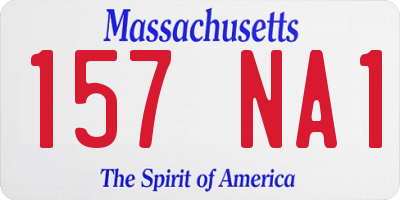 MA license plate 157NA1