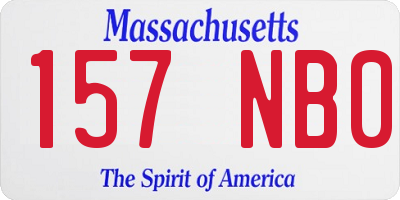 MA license plate 157NB0