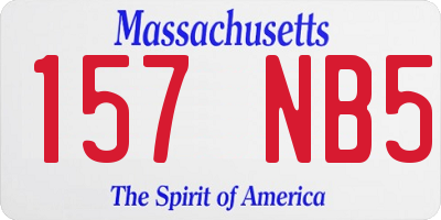 MA license plate 157NB5