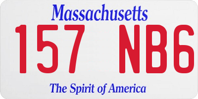 MA license plate 157NB6