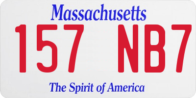 MA license plate 157NB7