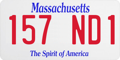 MA license plate 157ND1
