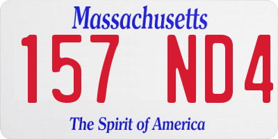 MA license plate 157ND4