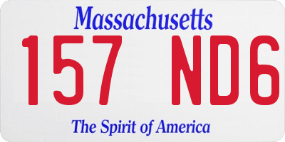 MA license plate 157ND6