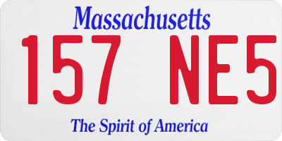 MA license plate 157NE5