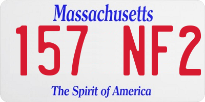 MA license plate 157NF2