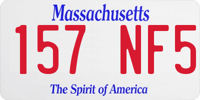 MA license plate 157NF5