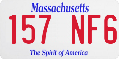 MA license plate 157NF6