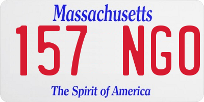 MA license plate 157NG0