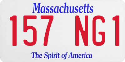 MA license plate 157NG1