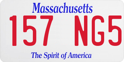MA license plate 157NG5