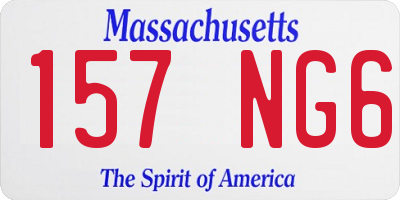 MA license plate 157NG6