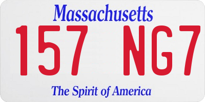 MA license plate 157NG7