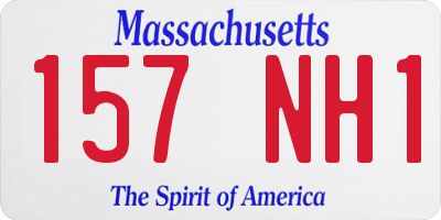MA license plate 157NH1