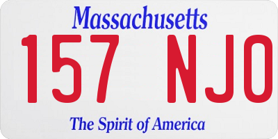 MA license plate 157NJ0