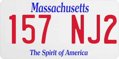 MA license plate 157NJ2