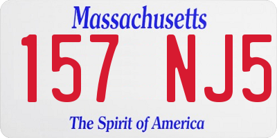 MA license plate 157NJ5