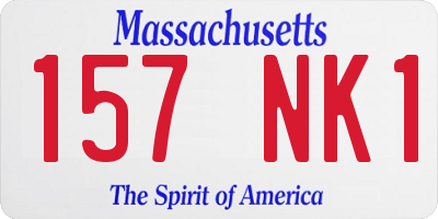 MA license plate 157NK1