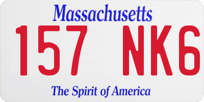 MA license plate 157NK6