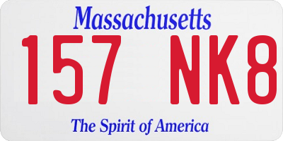 MA license plate 157NK8