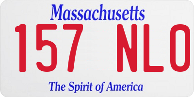 MA license plate 157NL0