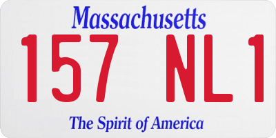 MA license plate 157NL1