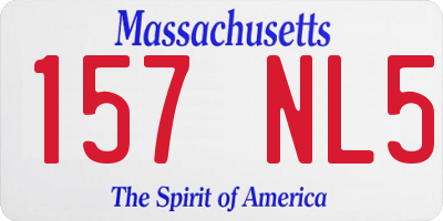 MA license plate 157NL5