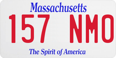 MA license plate 157NM0