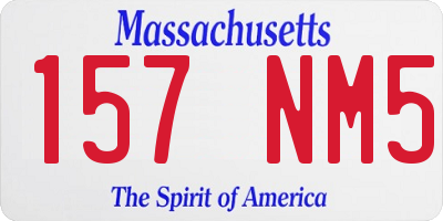 MA license plate 157NM5