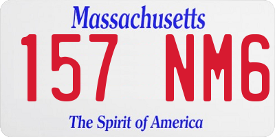 MA license plate 157NM6