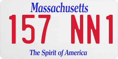 MA license plate 157NN1