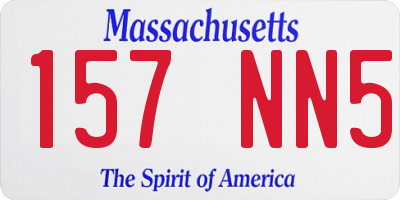 MA license plate 157NN5