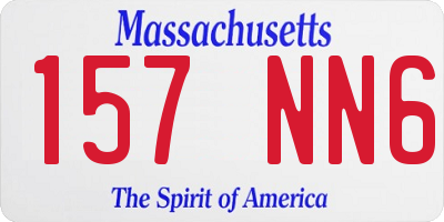 MA license plate 157NN6