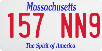 MA license plate 157NN9