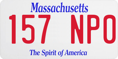 MA license plate 157NP0