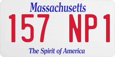 MA license plate 157NP1