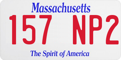 MA license plate 157NP2