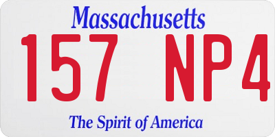MA license plate 157NP4