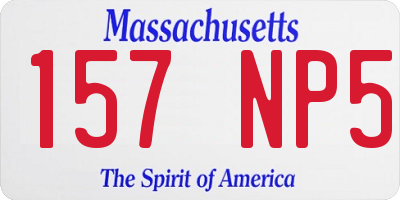 MA license plate 157NP5