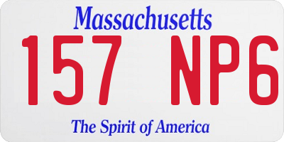 MA license plate 157NP6