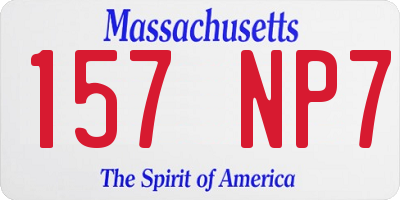 MA license plate 157NP7