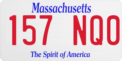 MA license plate 157NQ0