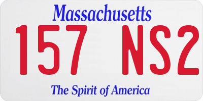 MA license plate 157NS2